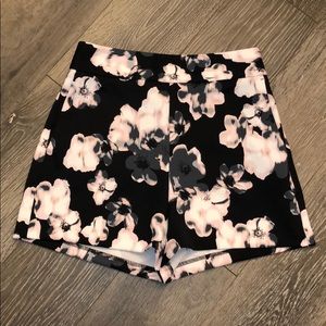 High waisted floral shorts